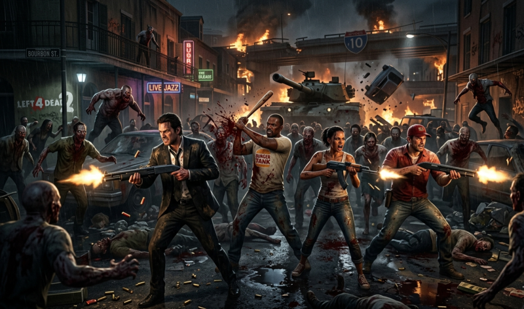 Left 4 Dead 2 multiplayer action on low-end PC